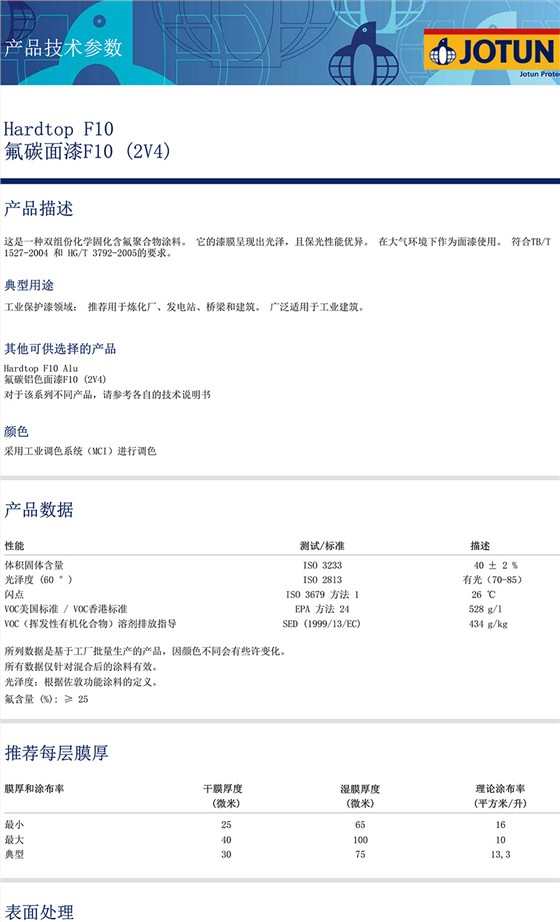 氟碳面漆F10